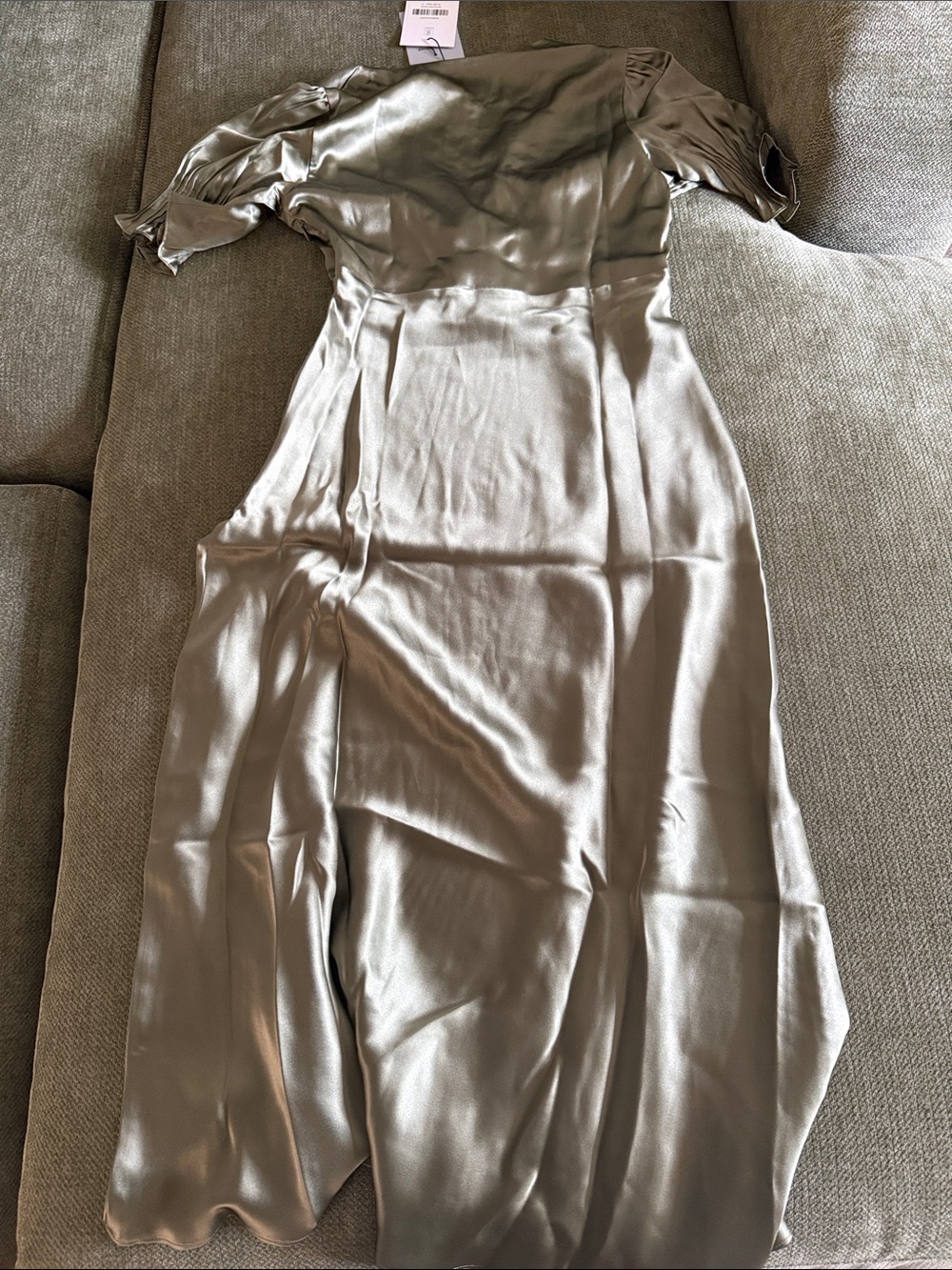 NWT REFORMATION Sacha Silk Dress, Aloe Vera, size 4 - Picture 6 of 6